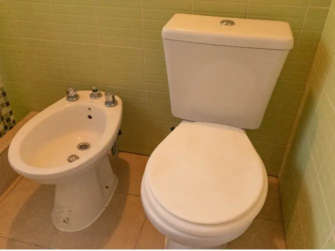 Inodoro y bidet del baño privado