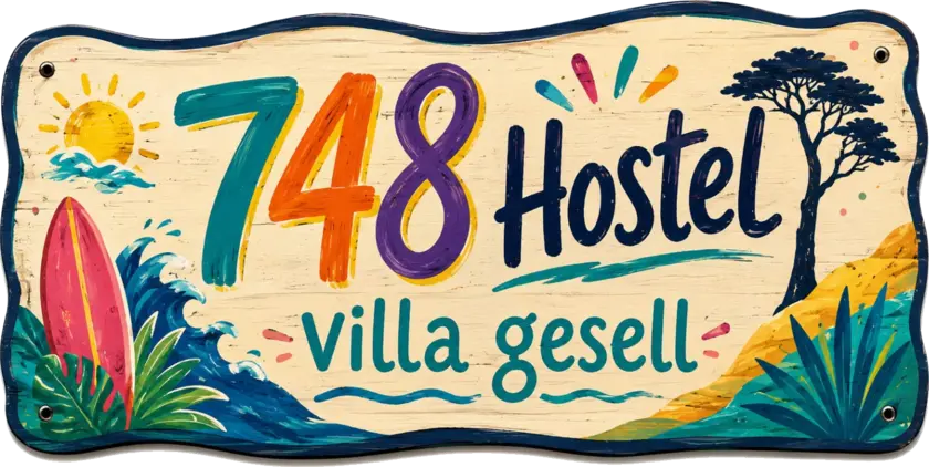 Cartel de 748 Hostel, villa gesell